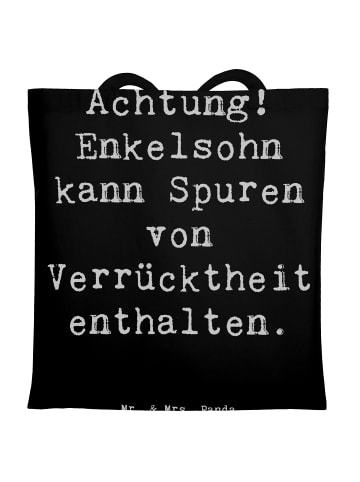 Mr. & Mrs. Panda Tragetasche Enkelsohn Verrücktheit mit Spruch in Schwarz