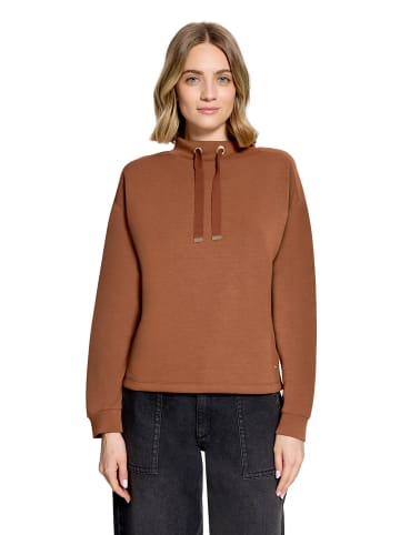 BETTY & CO Sweatshirt mit Stehkragen in braun
