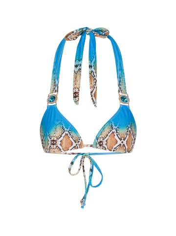 Moda Minx Bikini Top Poison Paradise Triangel Top in Blau