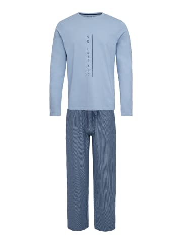 Phil & Co. Berlin  Pyjama Special in hellblau-nadelstreifen