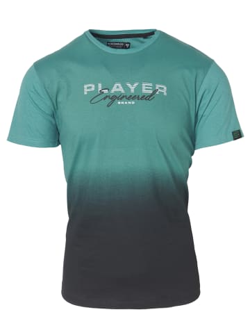 KOROSHI Kurzarm T-Shirt in grun