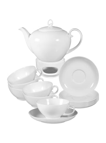 Seltmann Weiden 14-tlg. Teeservice Rondo/Liane in Weiß – in weiß