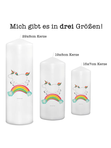 Mr. & Mrs. Panda Wachskerze Einhorn Regenbogen ohne Spruch in Weiß