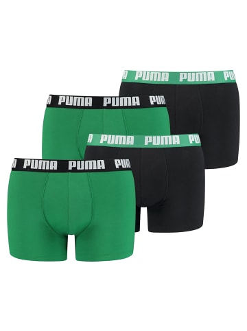 Puma Boxershort 4er Pack in Grün/Schwarz