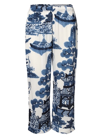 Marie Lund Pyjama-Hose in indigo ecru