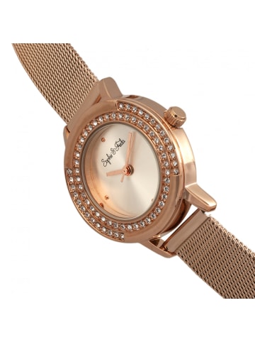 Sophie & Freda Cambridge Armbanduhr mit Swarovski-Kristallen in Rose Gold