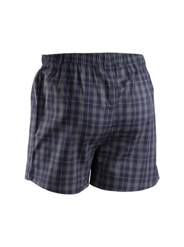 DANISH ENDURANCE Boxershorts Organic Woven in blue/grey mix