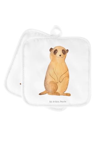 Mr. & Mrs. Panda Topfuntersetzer Erdmännchen ohne Spruch in Weiß