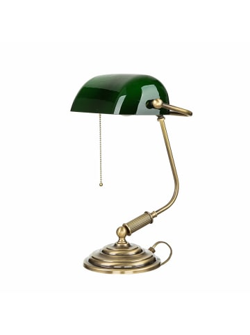 Licht-Erlebnisse Tischlampe (B)26 x (L)37.5 x (H)37.5 cm in Bronze hell glänzend Grün