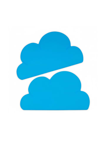 relaxdays 2 x Platzdeckchen "Wolke" in Blau - (B)47,5 x (T)26,5 cm