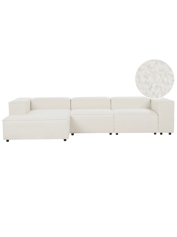 Beliani 3-tlg Modulsofa ARDAL in Weiß/Schwarz