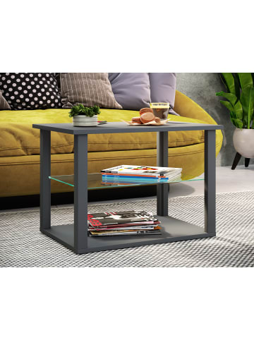 VCM  Holz Sofatisch Couchtisch Glas Tisch Wanilo M in Anthrazit