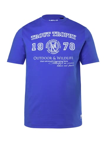 Men Plus Kurzarm T-Shirt in azurblau