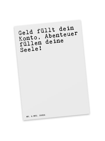 Mr. & Mrs. Panda Grußkarte Geld füllt dein Konto,... mit Spruch in Weiß