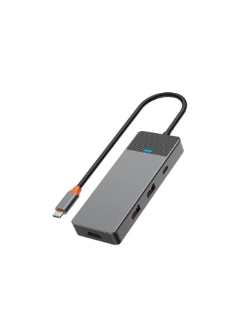 COFI 1453 WiWU - HUB 7/9/12 in 1 USB-C HUB - Adapter Aluminiumgehäuse in Grau