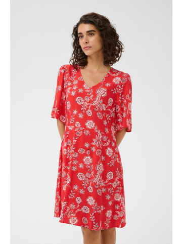 Kaffe Kleid KAamina Tight fit in Poppy Red Chalk Flower