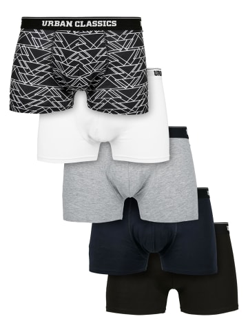 Urban Classics Boxershorts in tron aop+white+grey+navy+black