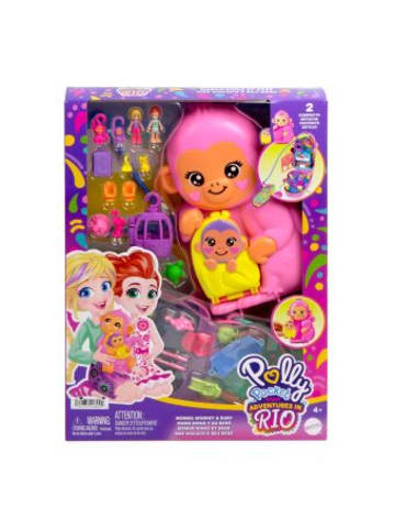 Mattel Spielzeug - Polly Pocket Affenmama und Baby