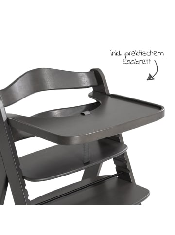 Hauck Hochstuhl Alpha Charcoal Selectline - im in braun,schwarz