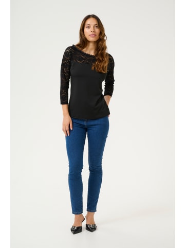 Kaffe Langarm-Bluse KAaia Regular fit in Black Deep
