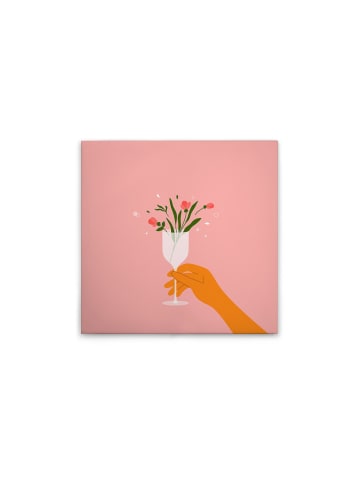 A.S. Création Leinwandbild Canvas Flower Glass Rosa