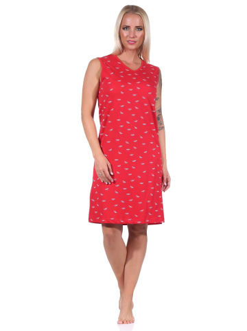 NORMANN Achselträger Nachthemd Strandkleid - 73468 in rot