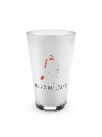 Mr. & Mrs. Panda Latte Macchiato Glas Einhorn Krankenschwester m... in Transparent