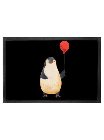 Mr. & Mrs. Panda fußmatte Pinguin Luftballon ohne Spruch in Schwarz