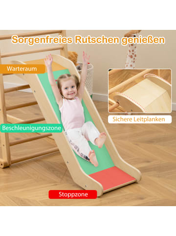 COSTWAY Klettergerüst Indoor 4 in 1 in Beige