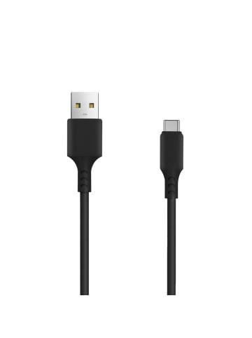 COFI 1453 Setty Ladekabel USB-A auf USB-C 3m 10W 2A Schwarz in Transparent