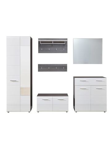 ebuy24 Garderobenmöbel-Set LineGD Silber 250 x 35 cm