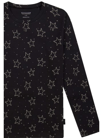 Schiesser Schlafanzug Nightwear in Schwarz