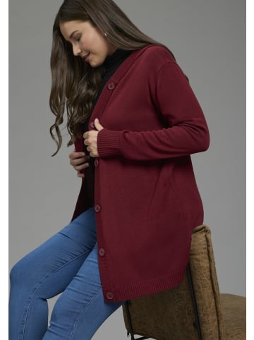Laura Scott Kapuzenstrickjacke in bordeaux