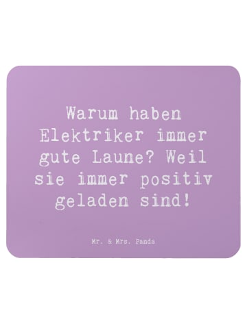 Mr. & Mrs. Panda Mouse-Pad Spruch Positiver Elektriker mit Spruch in Lavendeltraum