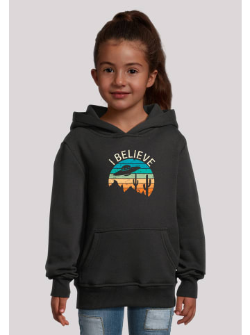 F4NT4STIC Hoodie I Believe UFO Alien Sunset in schwarz