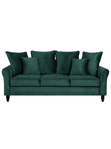 Beliani 3-Sitzer Sofa BORNHOLM in Grün/Schwarz - (W) 197 x (H) 76 x (L) 79 cm