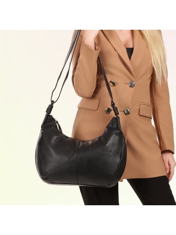 Toscanto Leder Umhängetasche Toscanto Tasche schwarz ca. 43cm