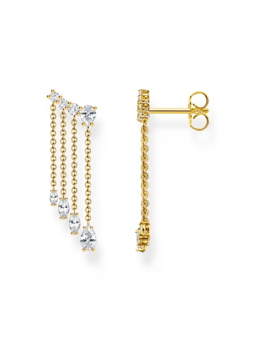 Thomas Sabo 925 Sterling Silber vergoldet, Zirkonia Ohrringe