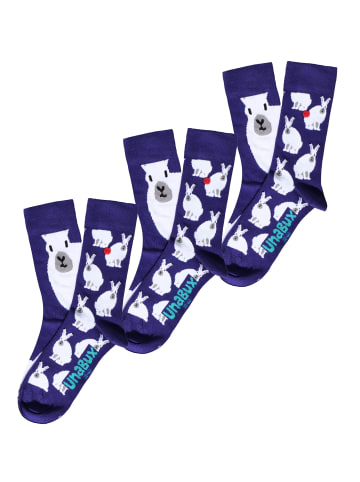 Unabux Freizeitsocken GRUMBLE IN THE JUNGLE in lila