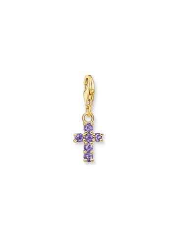 Thomas Sabo Charm-Anhänger in gold, violett