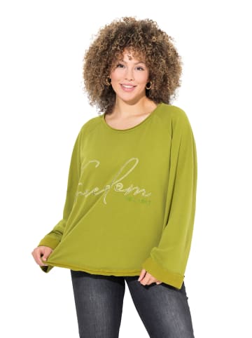 Ulla Popken Sweatshirt in avocado grün