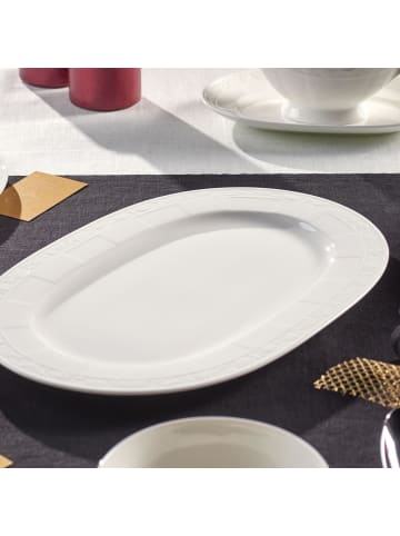 Villeroy & Boch Servierplatte White Pearl in Weiß 35 x 24 cm in weiß