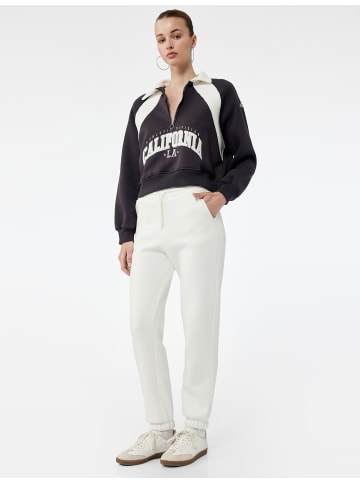 KOTON SWEAT BOTTOMS in Ekru
