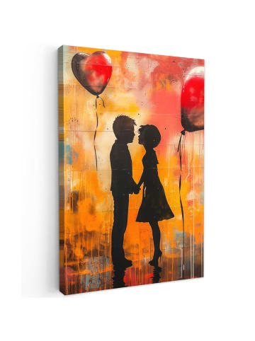 MuchoWow Leinwand bilder Silhouette Liebe (BxH)