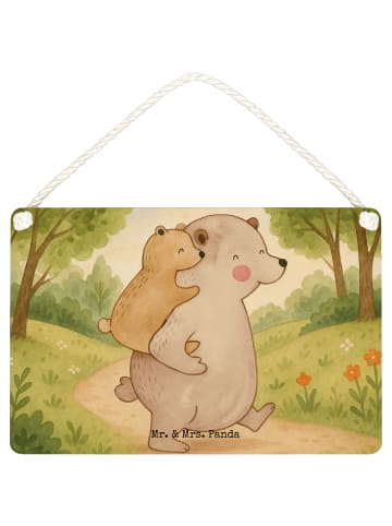 Mr. & Mrs. Panda Deko Wandbild Papa Bär Design ohne Spruch in Weiß