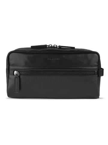 Joel Kulturbeutel Leder 27 cm schwarz