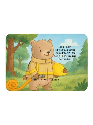 Mr. & Mrs. Panda Magnet Bär Freiwillige Feuerwehr Design mit Spruch in Weiß