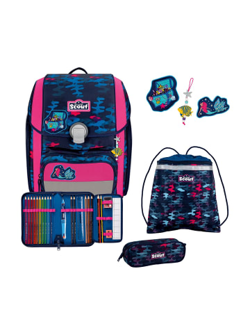 Scout Genius Schulranzen-Set 4-teilig Magic Sea