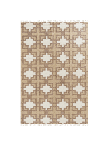 Beliani Geflochtener Teppich KONURTAY in Beige - (W) 200 x (L) 300 cm