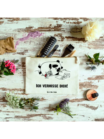 Mr. & Mrs. Panda kosmetiktäschchen Panda Vermissen mit Spruch in Weiß